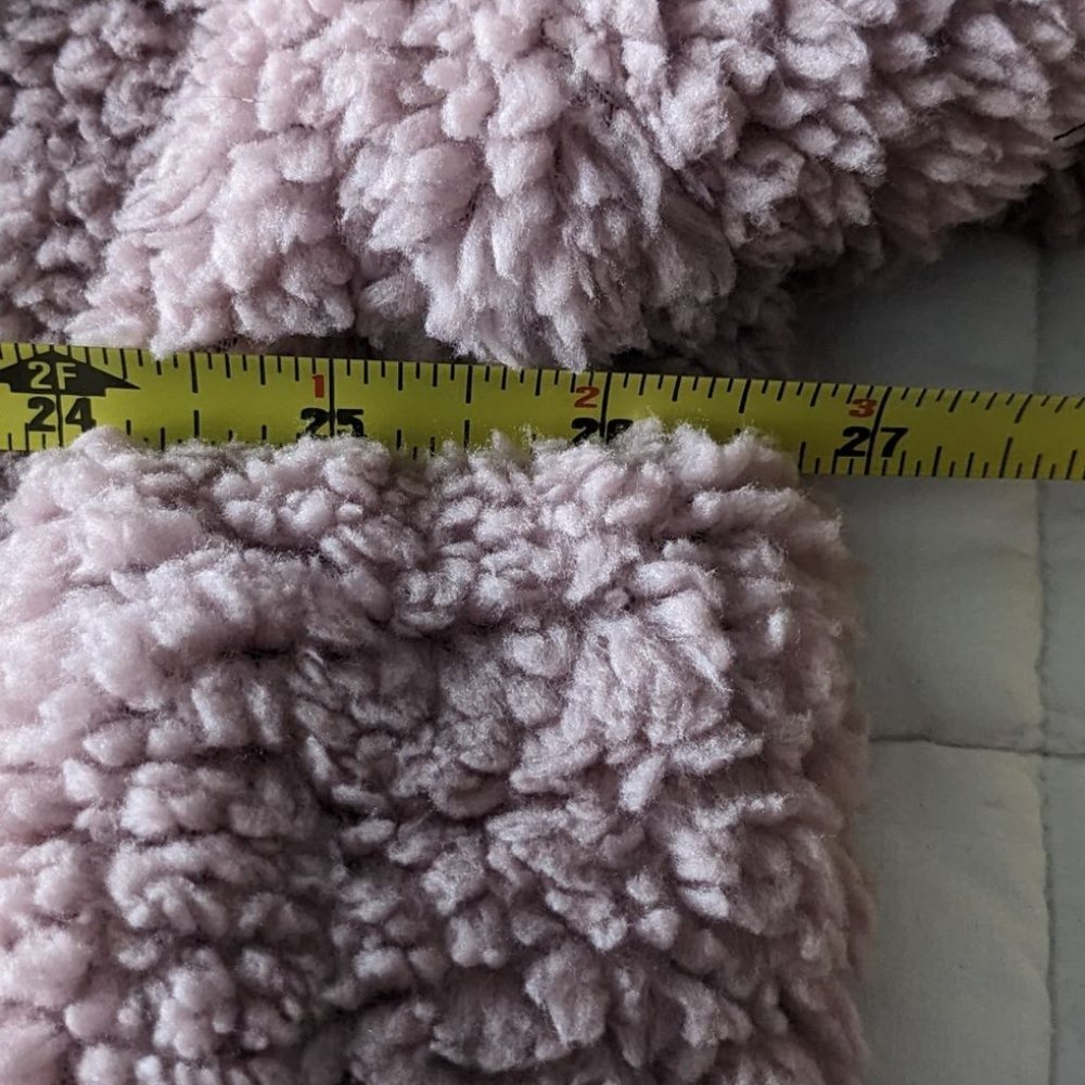 Women's Plus XXL Cozy Sherpa Wrap Grey/Pink - Picture 11 of 13